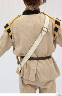  Photos Army man in cloth suit 1 18th century army beige yellow and jacket historical clothing upper body 0005.jpg